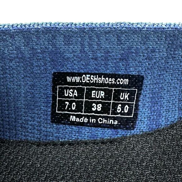 OESH The Dream Women Blue Flats Size 7 Stretch 3D Knit Breathable Flexible Light - Picture 5 of 14